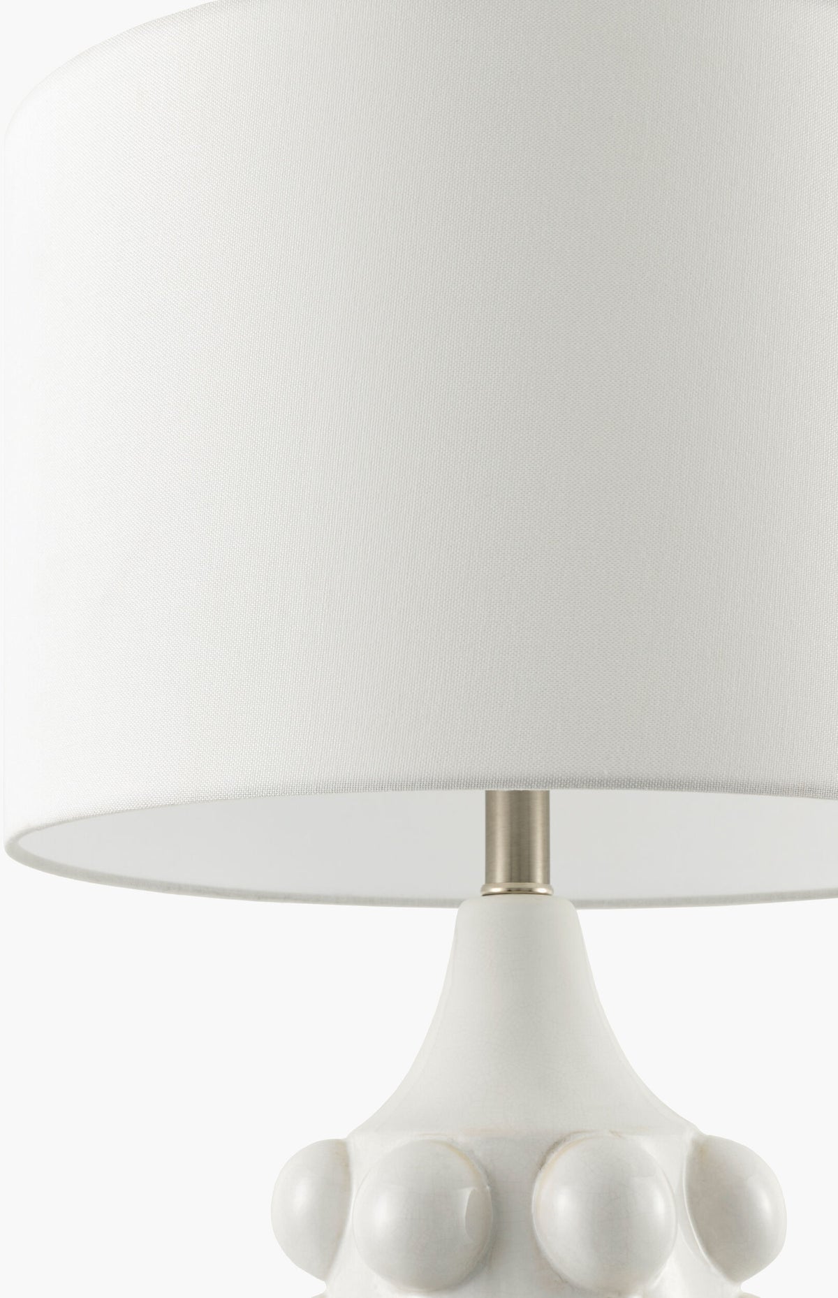 Terravi 32" Ceramic Table Lamp, Glazed White