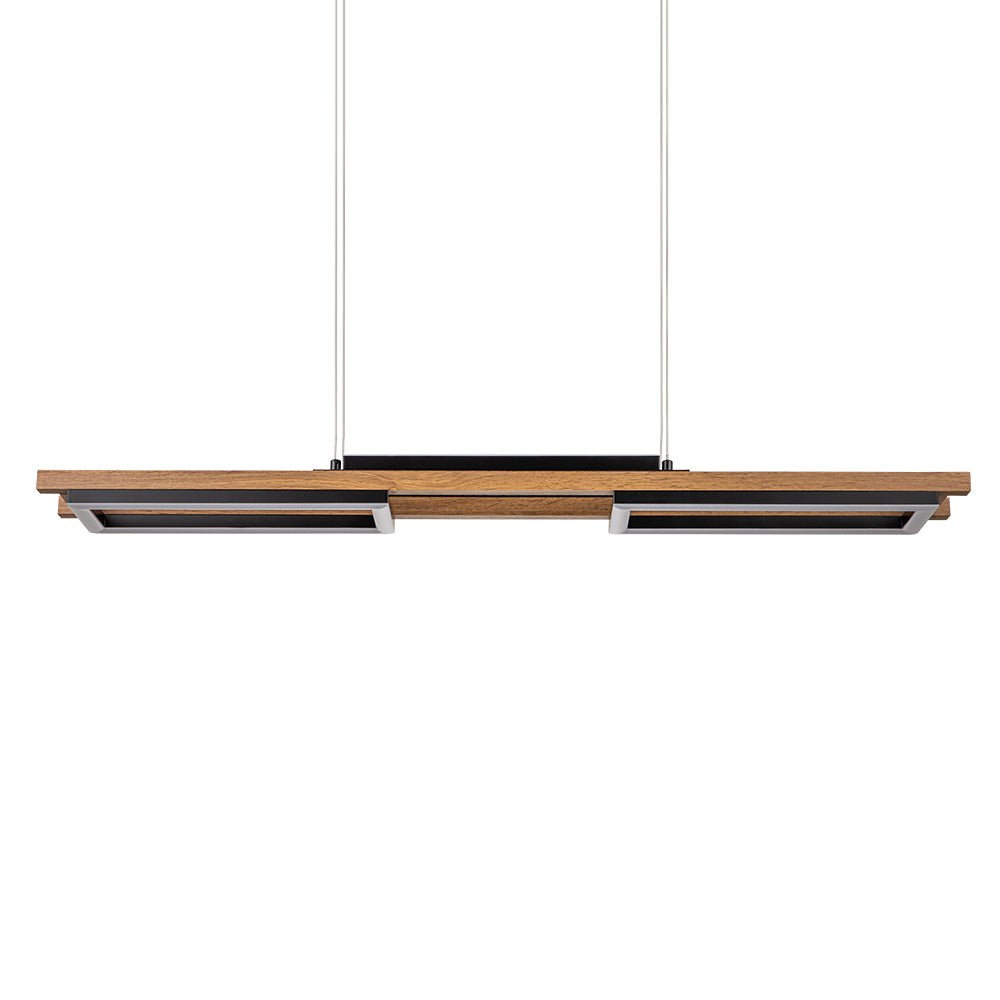 Wooden Linear LED Chandelier