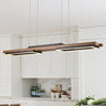 Wooden Linear LED Chandelier