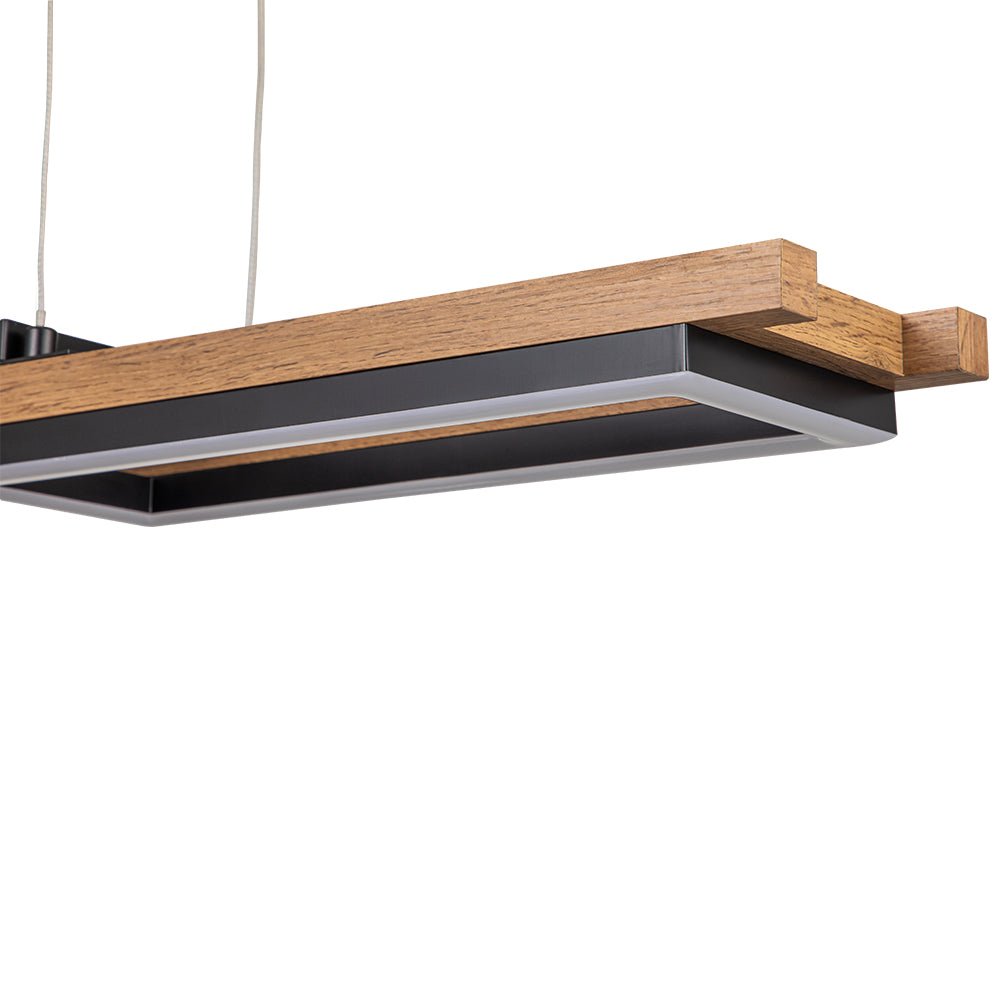 Wooden Linear LED Chandelier