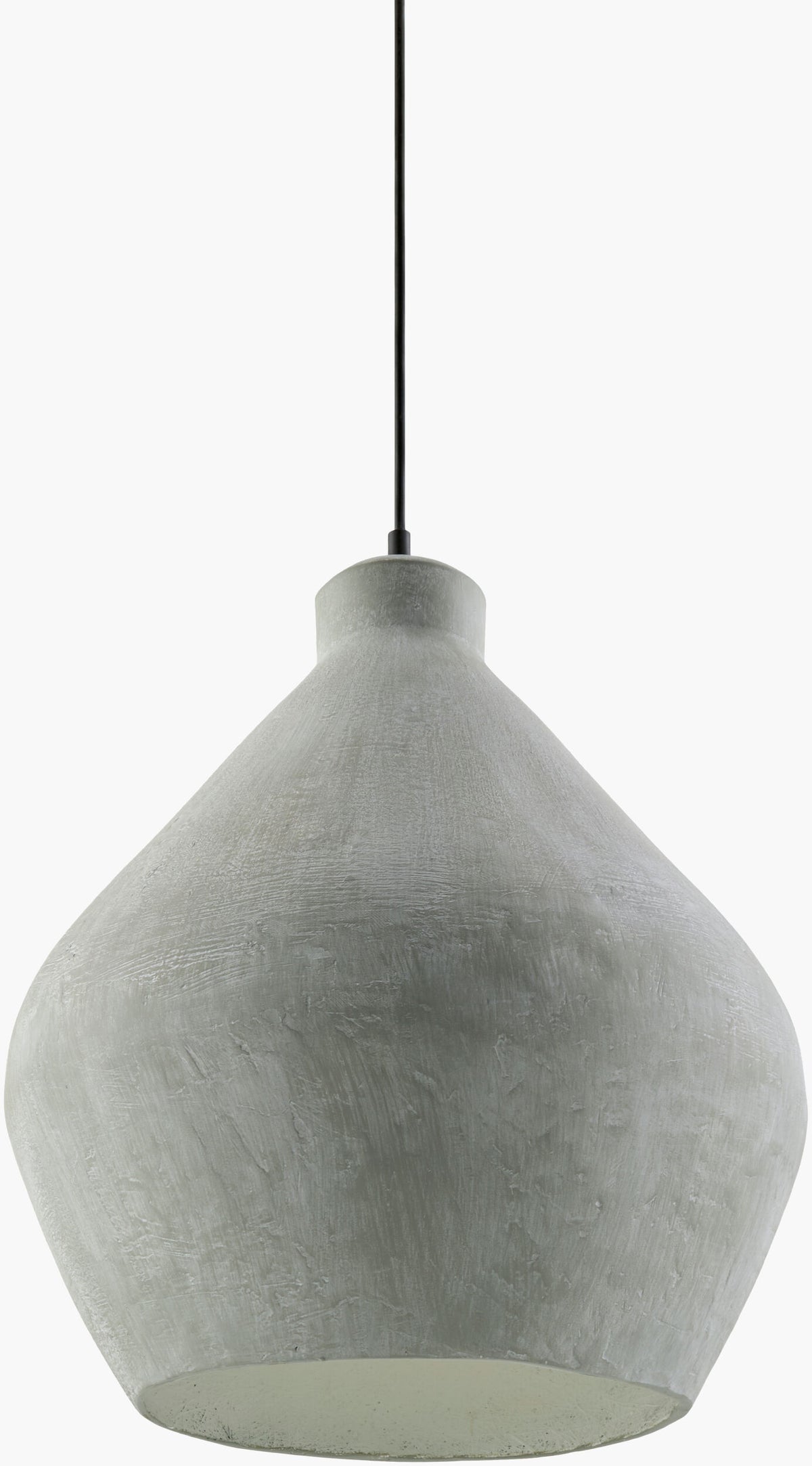Tokarahi fabric Pendant Light, Hand Painted Gray