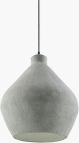 Tokarahi fabric Pendant Light, Hand Painted Gray