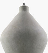 Tokarahi fabric Pendant Light, Hand Painted Gray