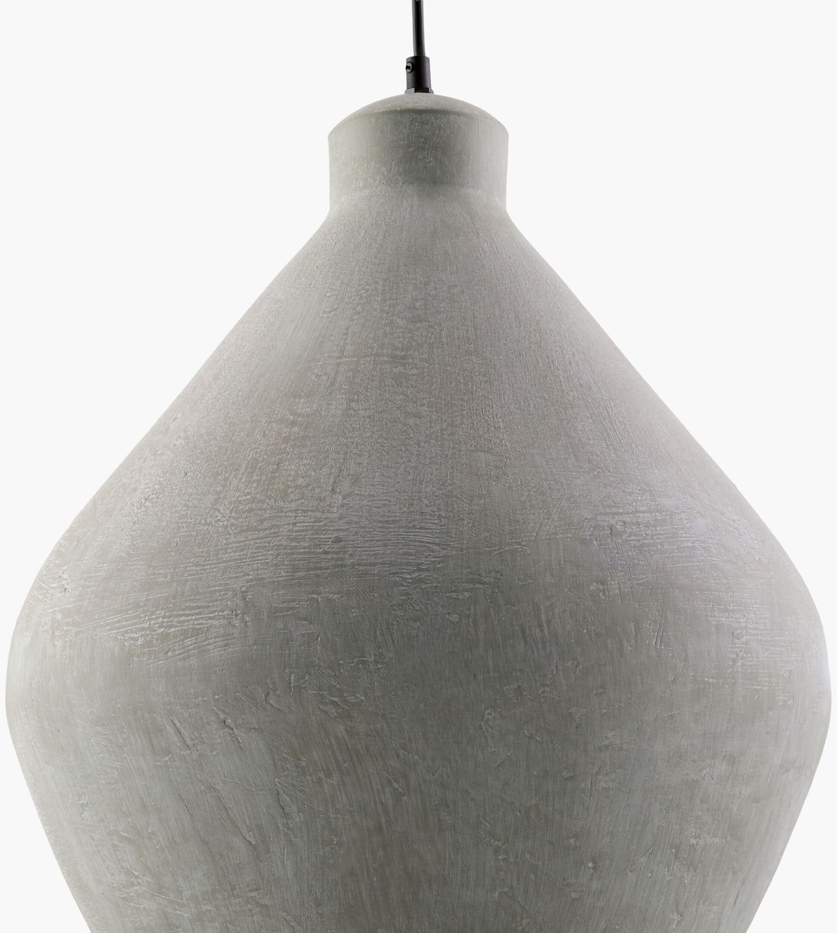 Tokarahi fabric Pendant Light, Hand Painted Gray