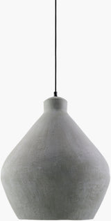 Tokarahi fabric Pendant Light, Hand Painted Gray