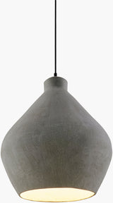 Tokarahi fabric Pendant Light, Hand Painted Gray