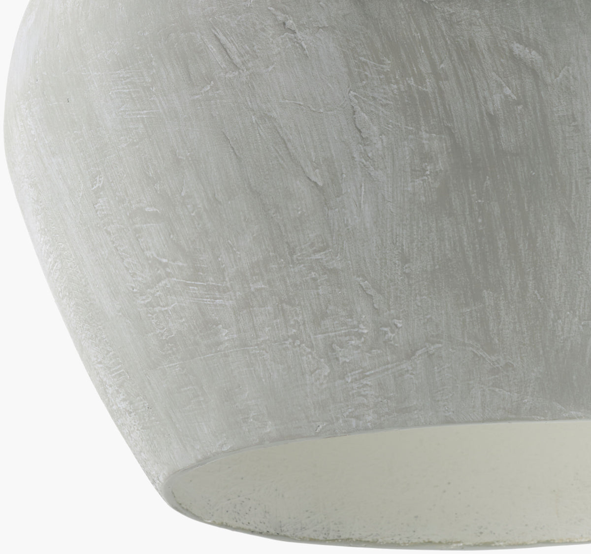 Tokarahi fabric Pendant Light, Hand Painted Gray