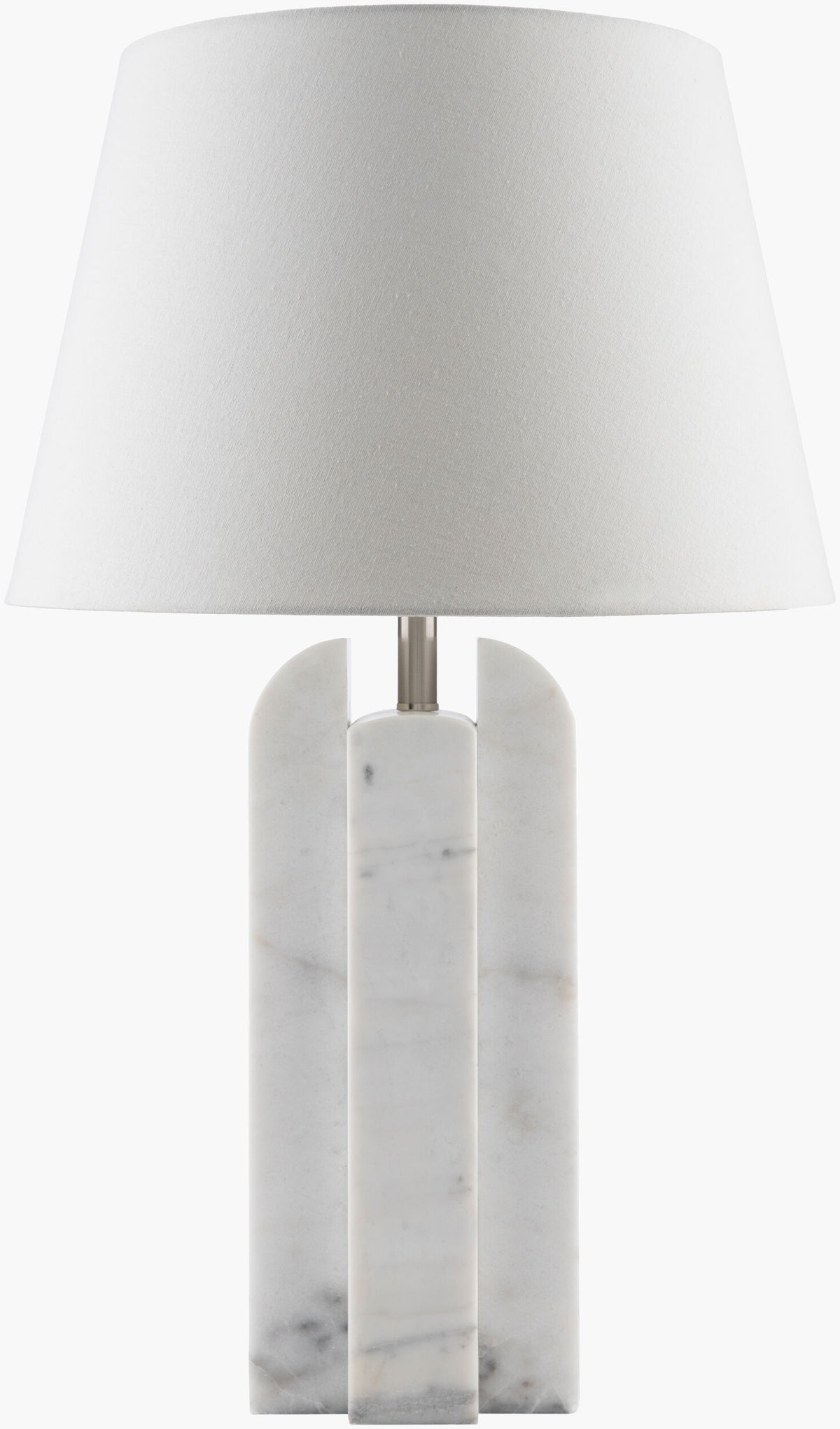 Tallado 32" Marble Table Lamp, Natural White