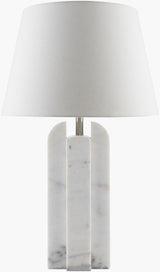 Tallado 32" Marble Table Lamp, Natural White