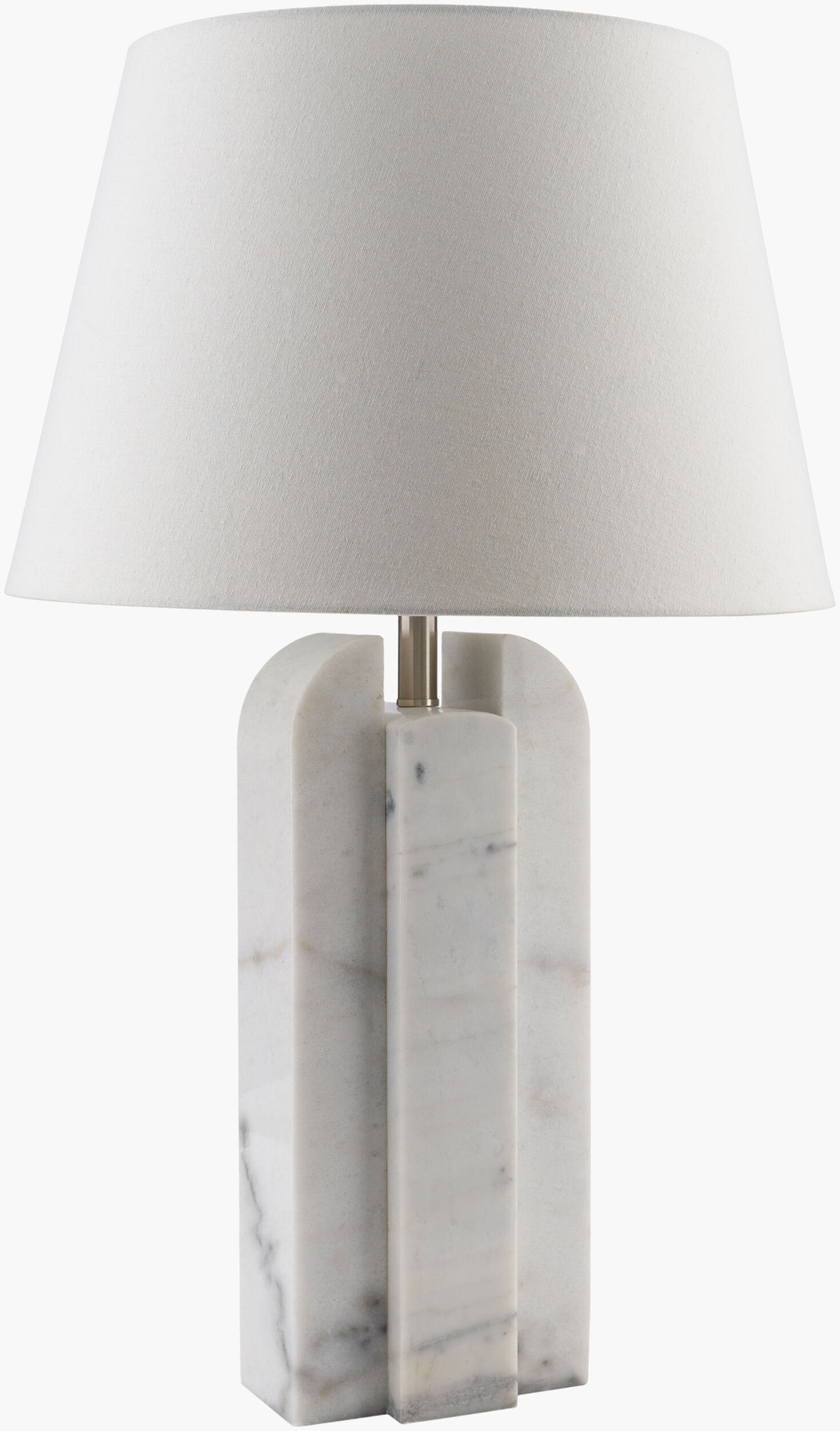 Tallado 32" Marble Table Lamp, Natural White
