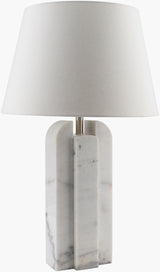 Tallado 32" Marble Table Lamp, Natural White