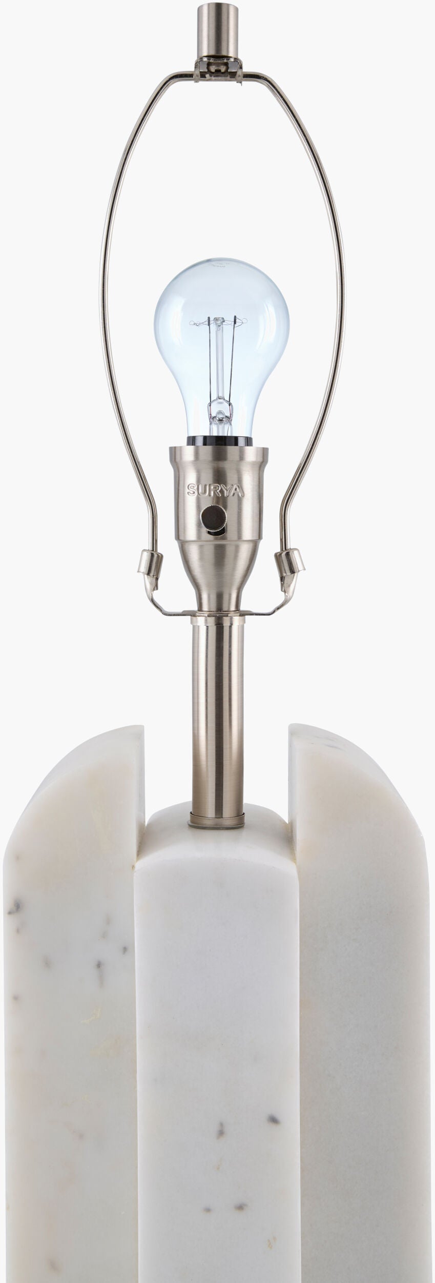 Tallado 32" Marble Table Lamp, Natural White