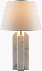 Tallado 32" Marble Table Lamp, Natural White