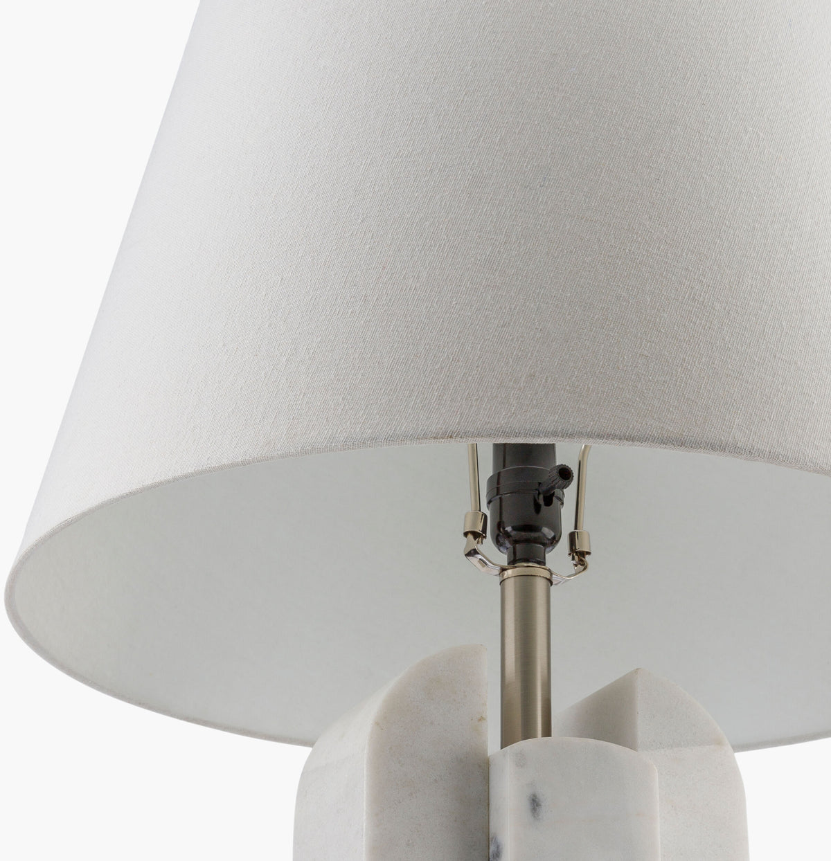 Tallado 32" Marble Table Lamp, Natural White