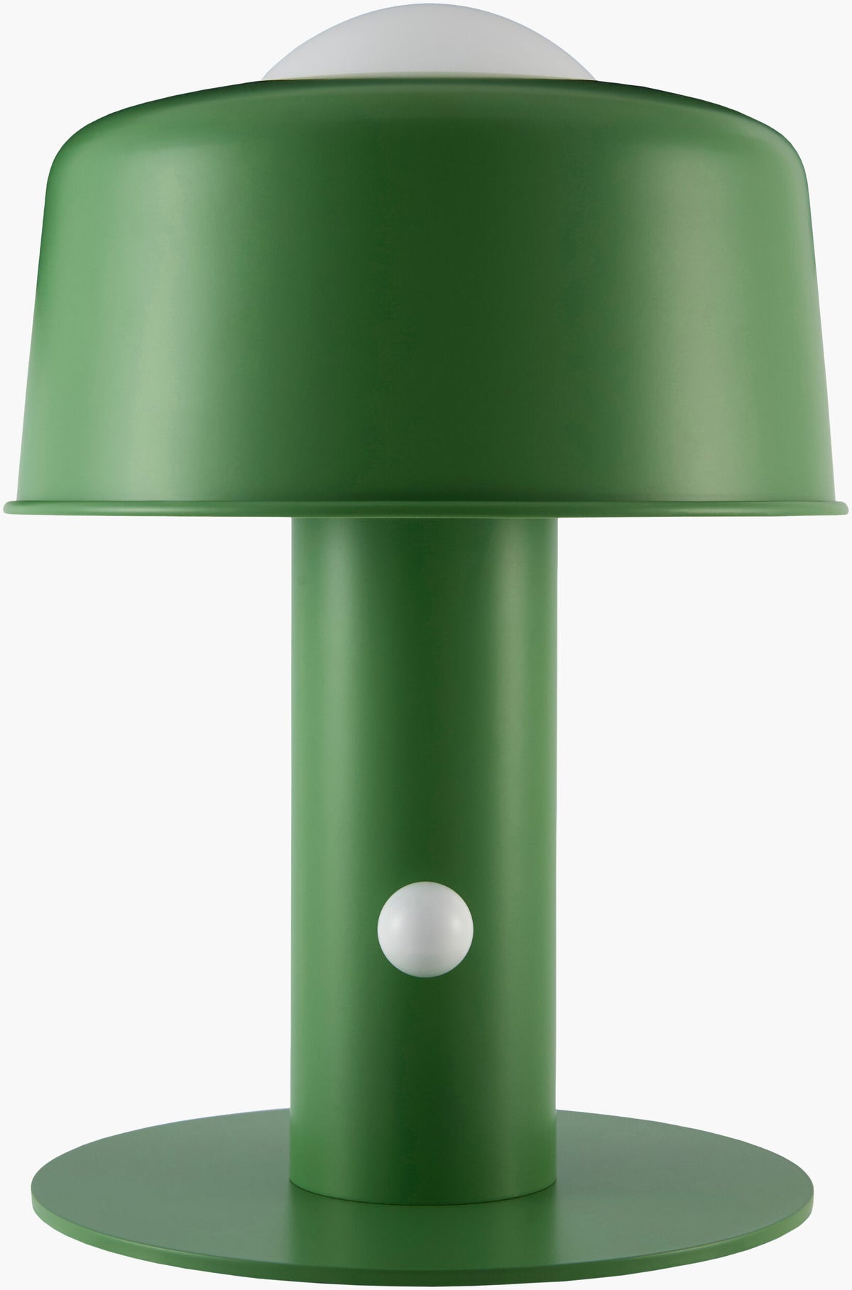 Tondo 15" Iron Table Lamp, Painted Green