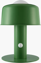 Tondo 15" Iron Table Lamp, Painted Green