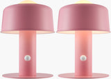 Tondo 15" Iron Table Lamp, Painted Pink