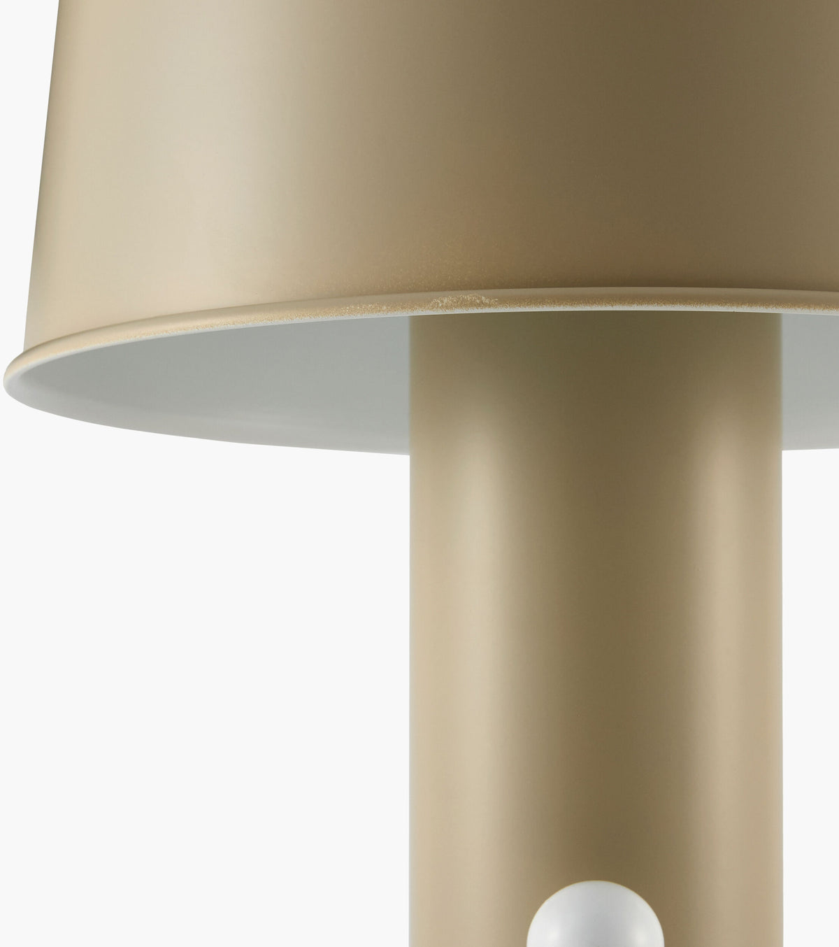 Tondo 15" Iron Table Lamp, Painted Khaki