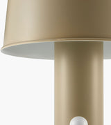 Tondo 15" Iron Table Lamp, Painted Khaki