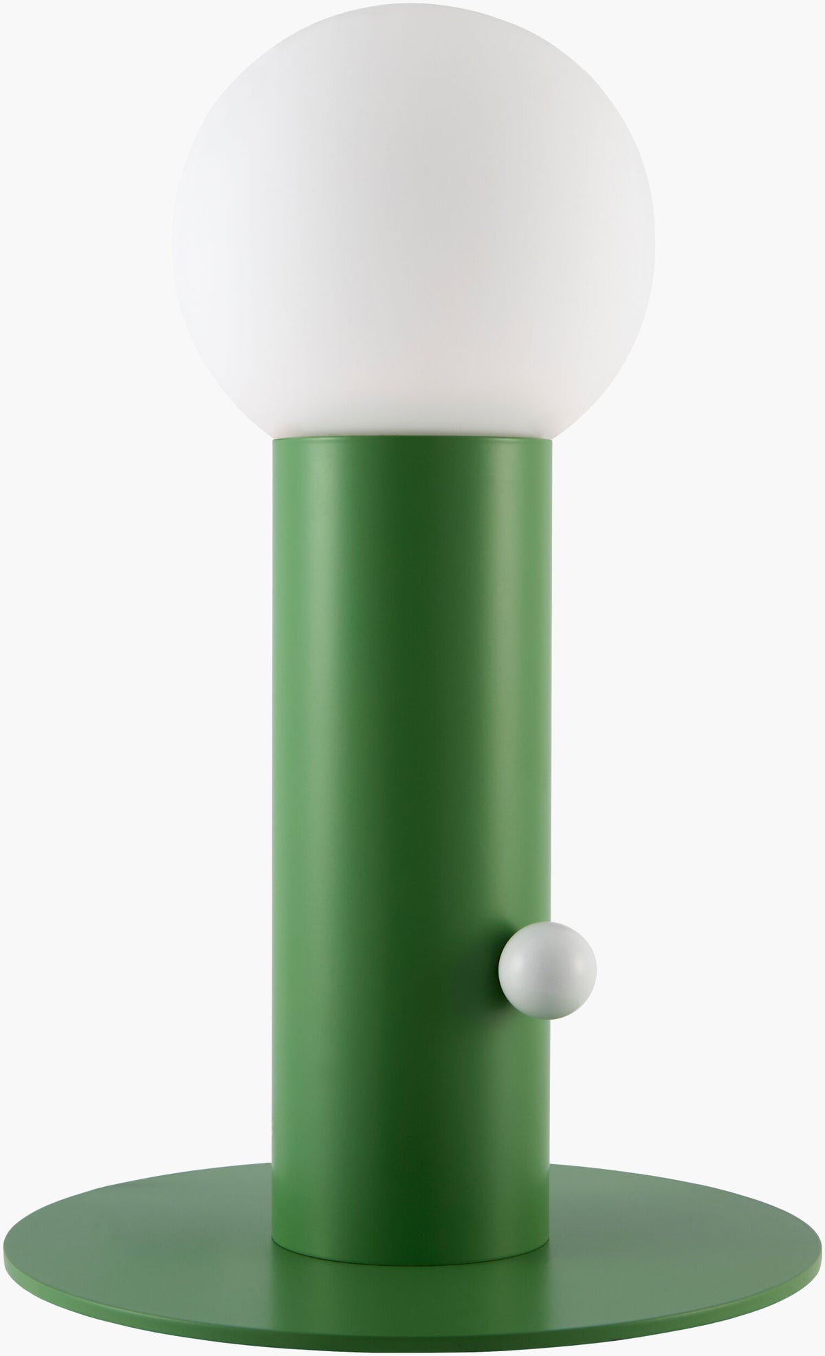 Tondo 15" Iron Table Lamp, Painted Green