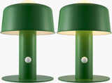 Tondo 15" Iron Table Lamp, Painted Green