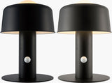 Tondo 15" Iron Table Lamp, Painted Black