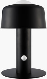 Tondo 15" Iron Table Lamp, Painted Black