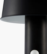 Tondo 15" Iron Table Lamp, Painted Black