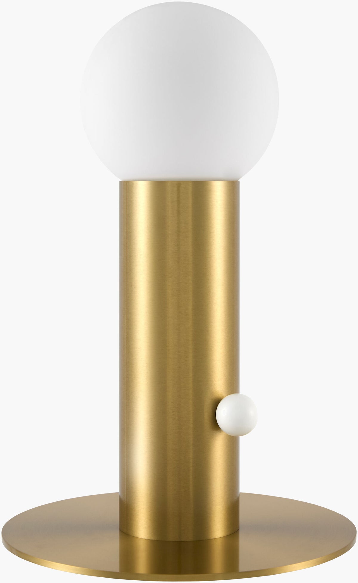 Tondo 15" Iron Table Lamp, Electroplated Metallic Brass