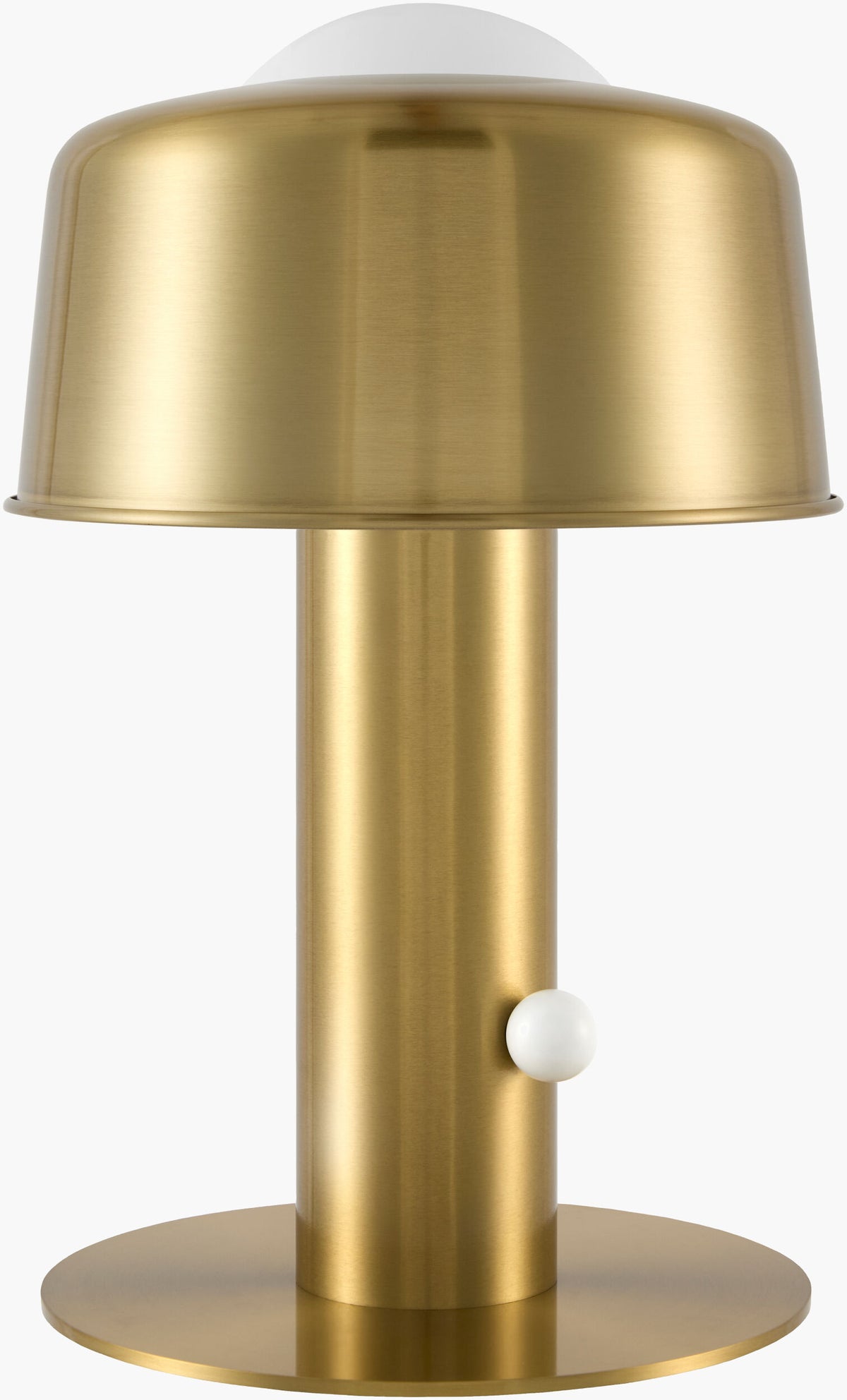 Tondo 15" Iron Table Lamp, Electroplated Metallic Brass