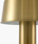 Tondo 15" Iron Table Lamp, Electroplated Metallic Brass