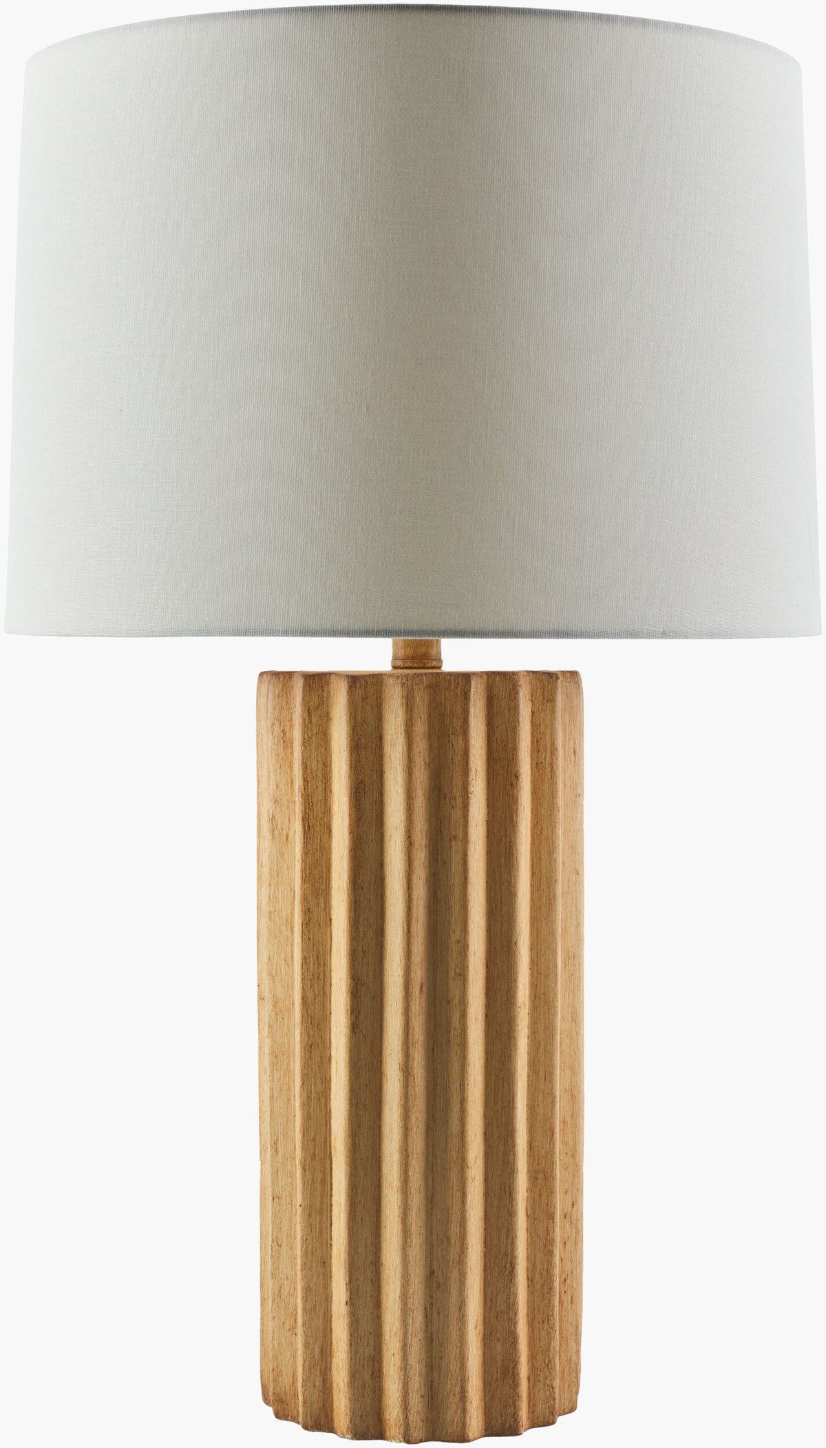 Terza 28" Ceramic Table Lamp, Painted Beige