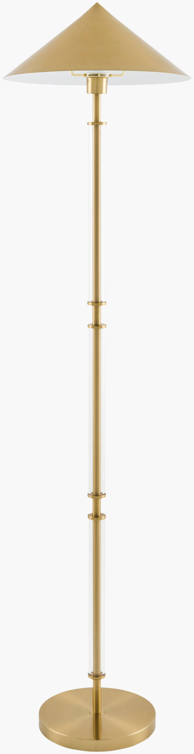 Torenzo 65" Iron Floor Lamp, Electroplated Metallic Brass