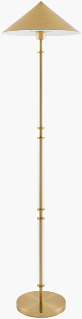 Torenzo 65" Iron Floor Lamp, Electroplated Metallic Brass