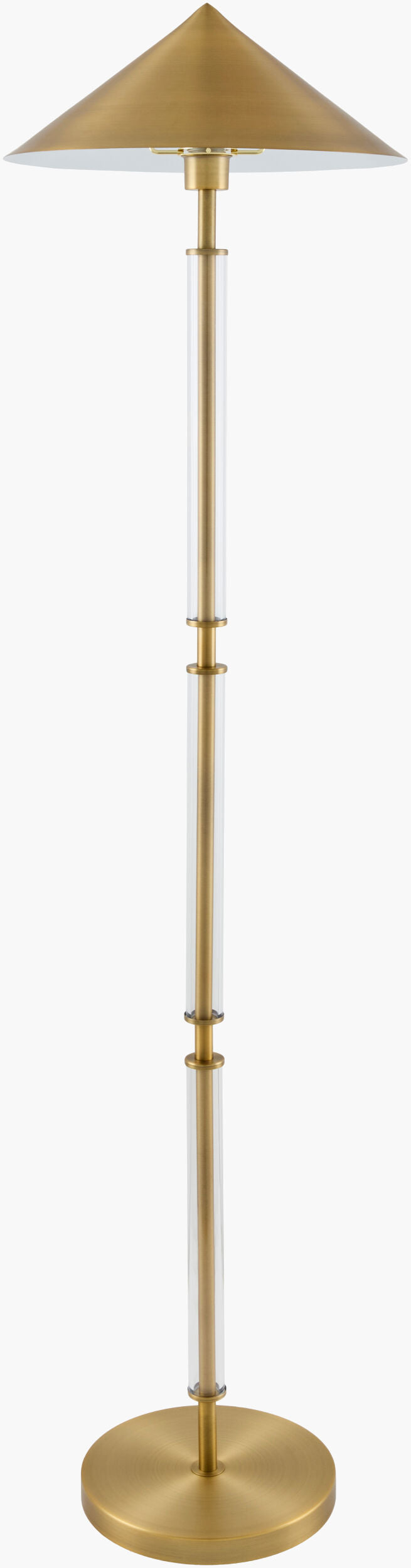 Torenzo 65" Iron Floor Lamp, Electroplated Metallic Brass (TRZA-002)