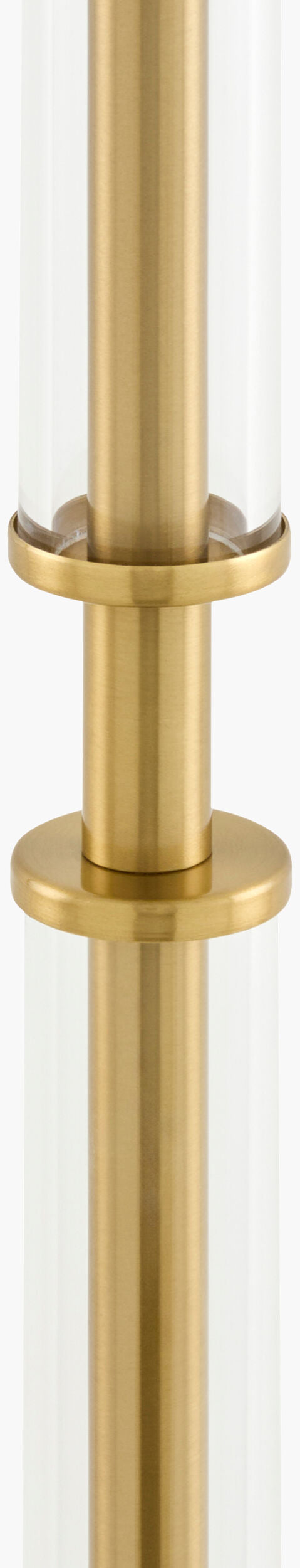 Torenzo 65" Iron Floor Lamp, Electroplated Metallic Brass