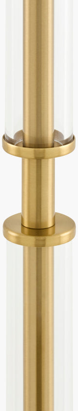 Torenzo 65" Iron Floor Lamp, Electroplated Metallic Brass