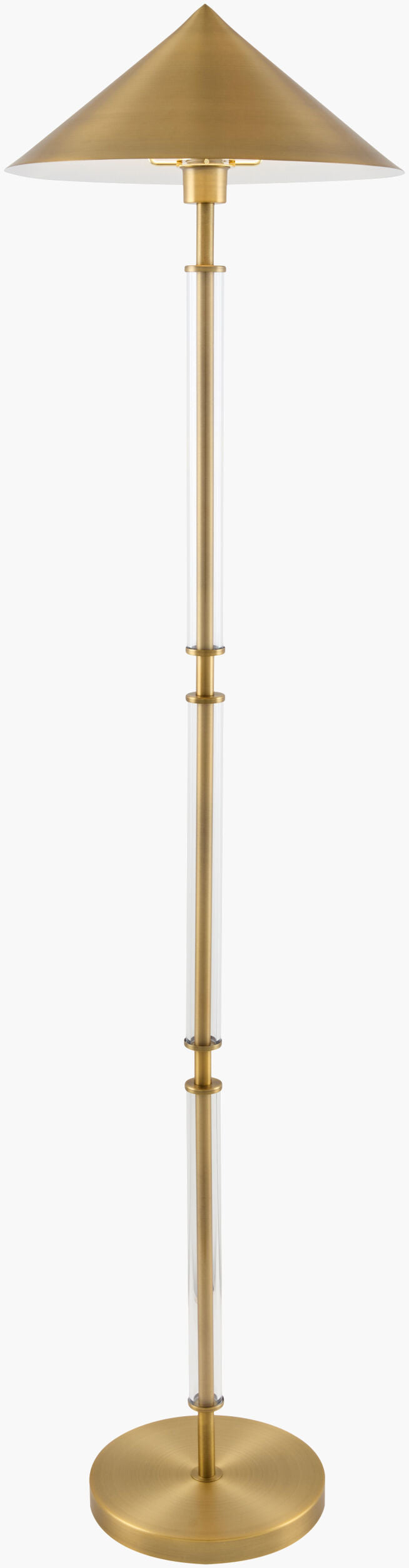 Torenzo 65" Iron Floor Lamp, Electroplated Metallic Brass (TRZA-002)
