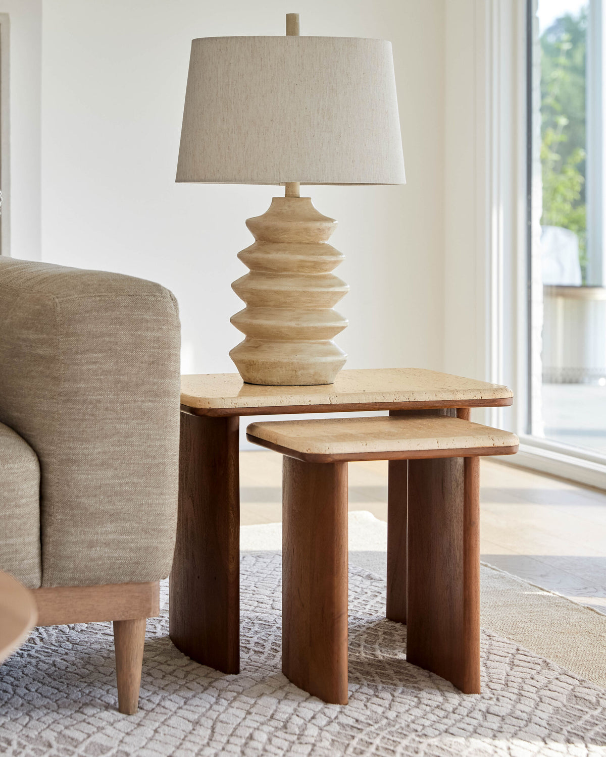 Arrietty 26" Resin Table Lamp, Painted Cream
