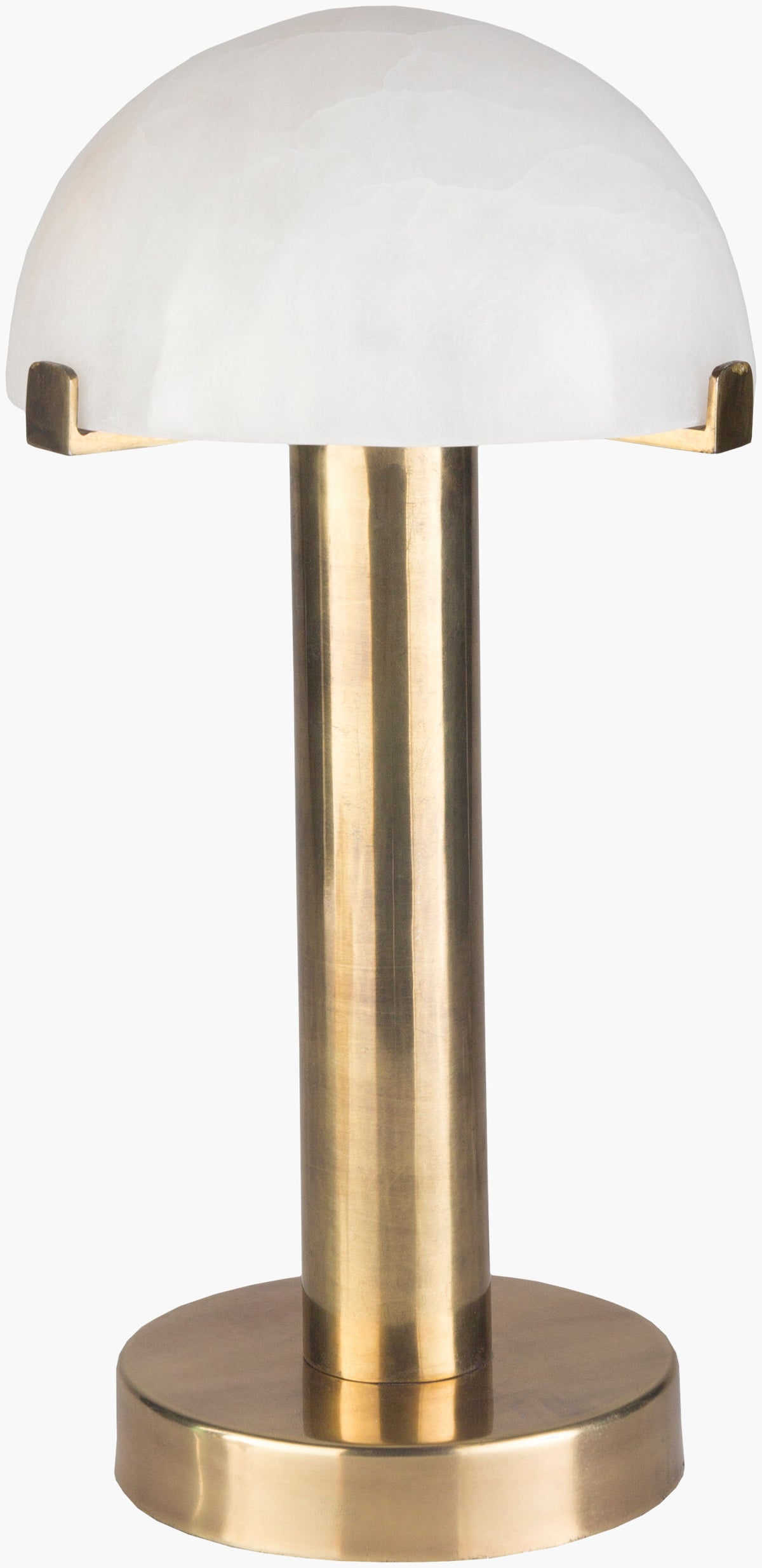 Ursula 15" Aluminum Table Lamp, Antiqued Metallic Brass