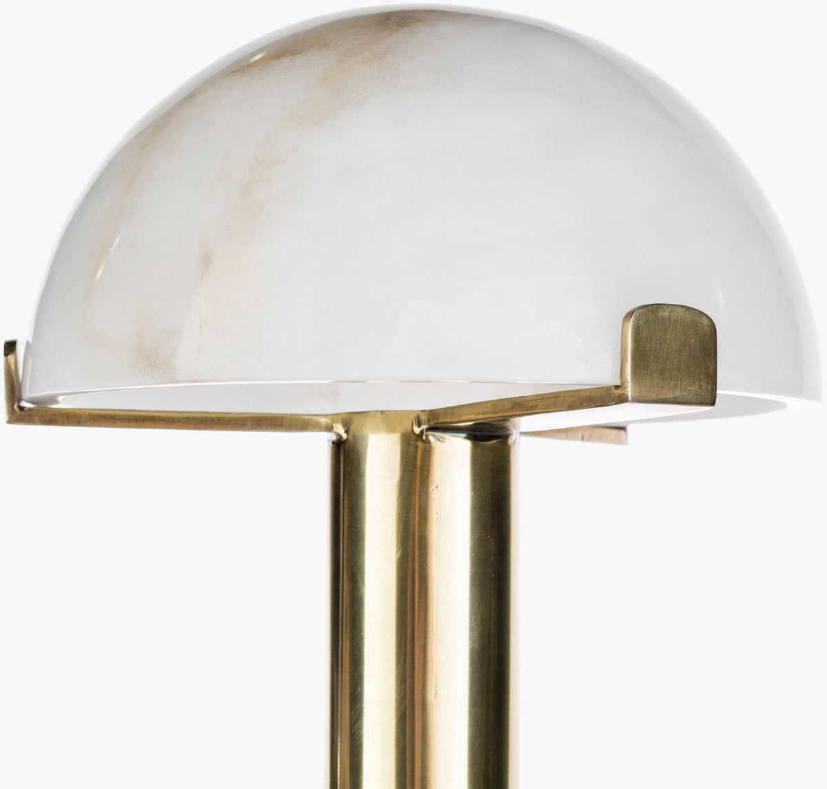 Ursula 15" Aluminum Table Lamp, Antiqued Metallic Brass