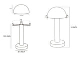 Ursula 15" Aluminum Table Lamp, Antiqued Metallic Brass