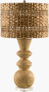 Vedruna 31" Resin Table Lamp, Painted Ivory, Translucent Clear