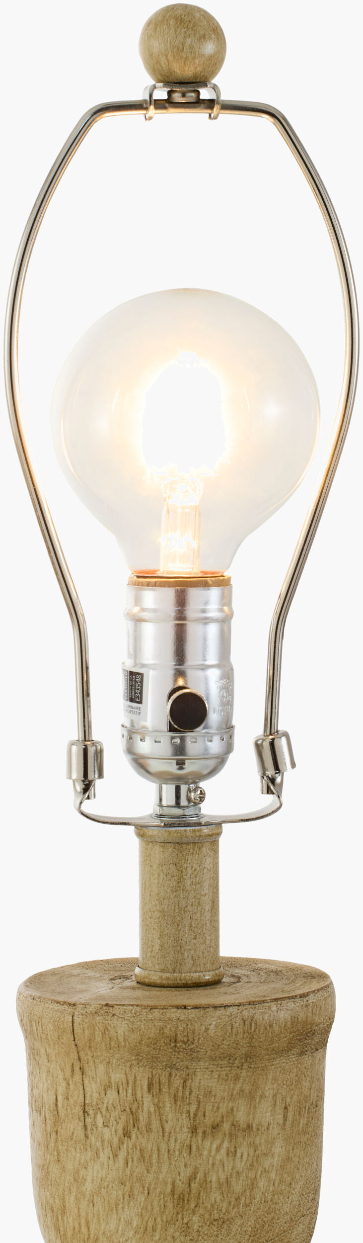 Vedruna 29" Resin Table Lamp, Painted Light Gray, Translucent Clear