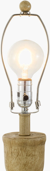 Vedruna 29" Resin Table Lamp, Painted Light Gray, Translucent Clear