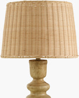 Vedruna 29" Resin Table Lamp, Painted Light Gray, Translucent Clear