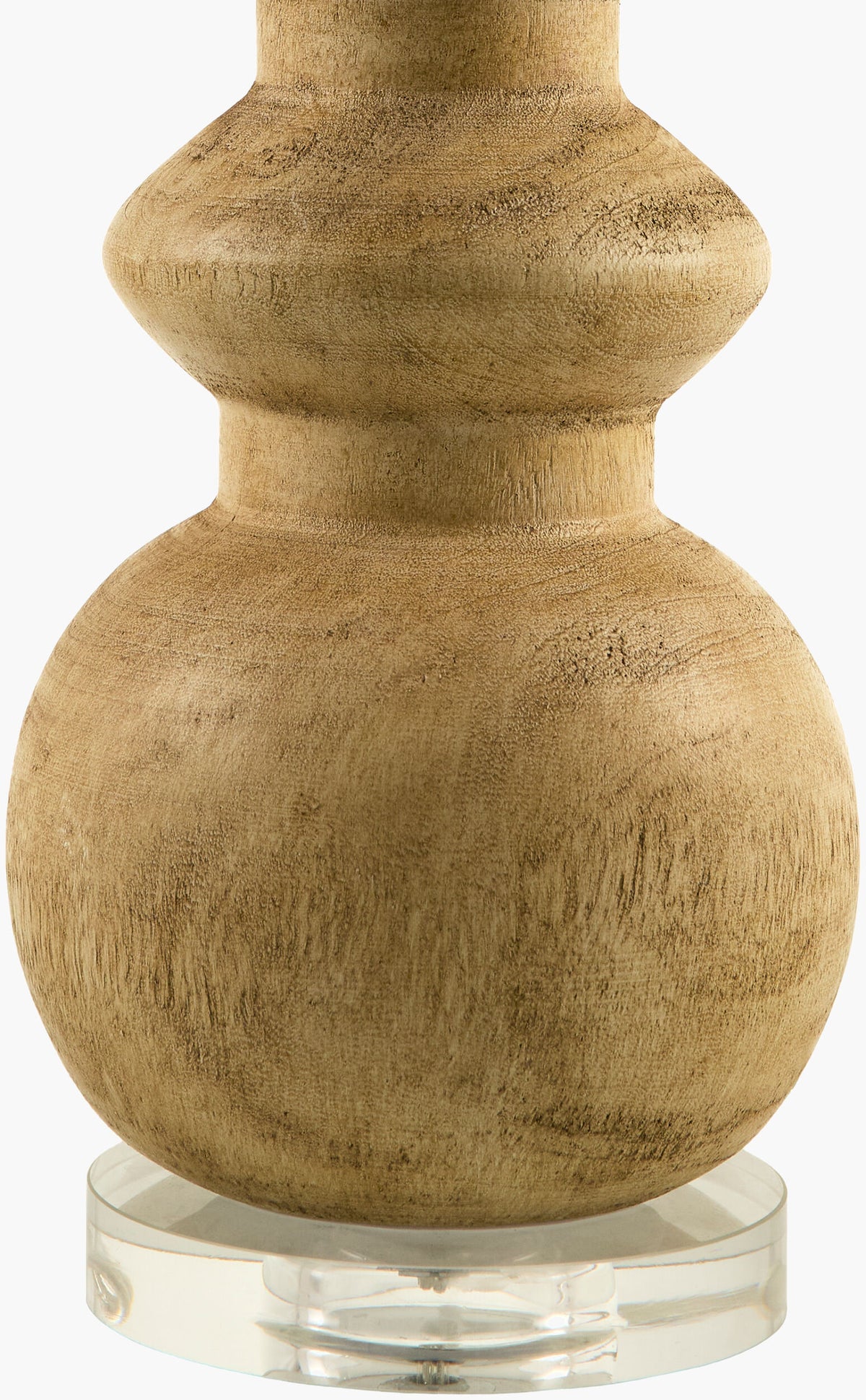 Vedruna 31" Resin Table Lamp, Painted Ivory, Translucent Clear