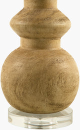 Vedruna 31" Resin Table Lamp, Painted Ivory, Translucent Clear