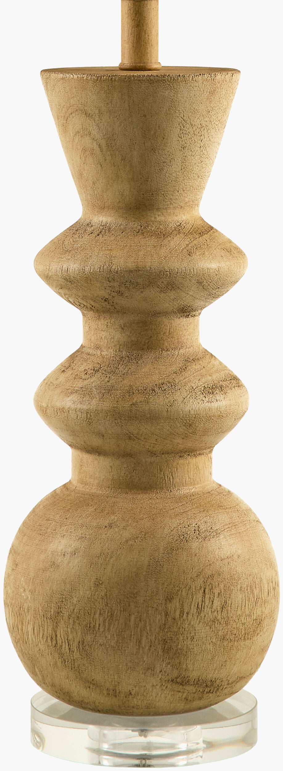 Vedruna 31" Resin Table Lamp, Painted Ivory, Translucent Clear
