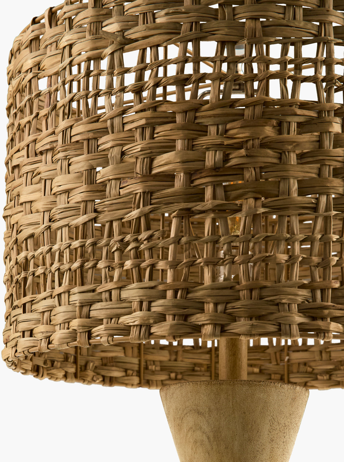 Vedruna 31" Resin Table Lamp, Painted Ivory, Translucent Clear